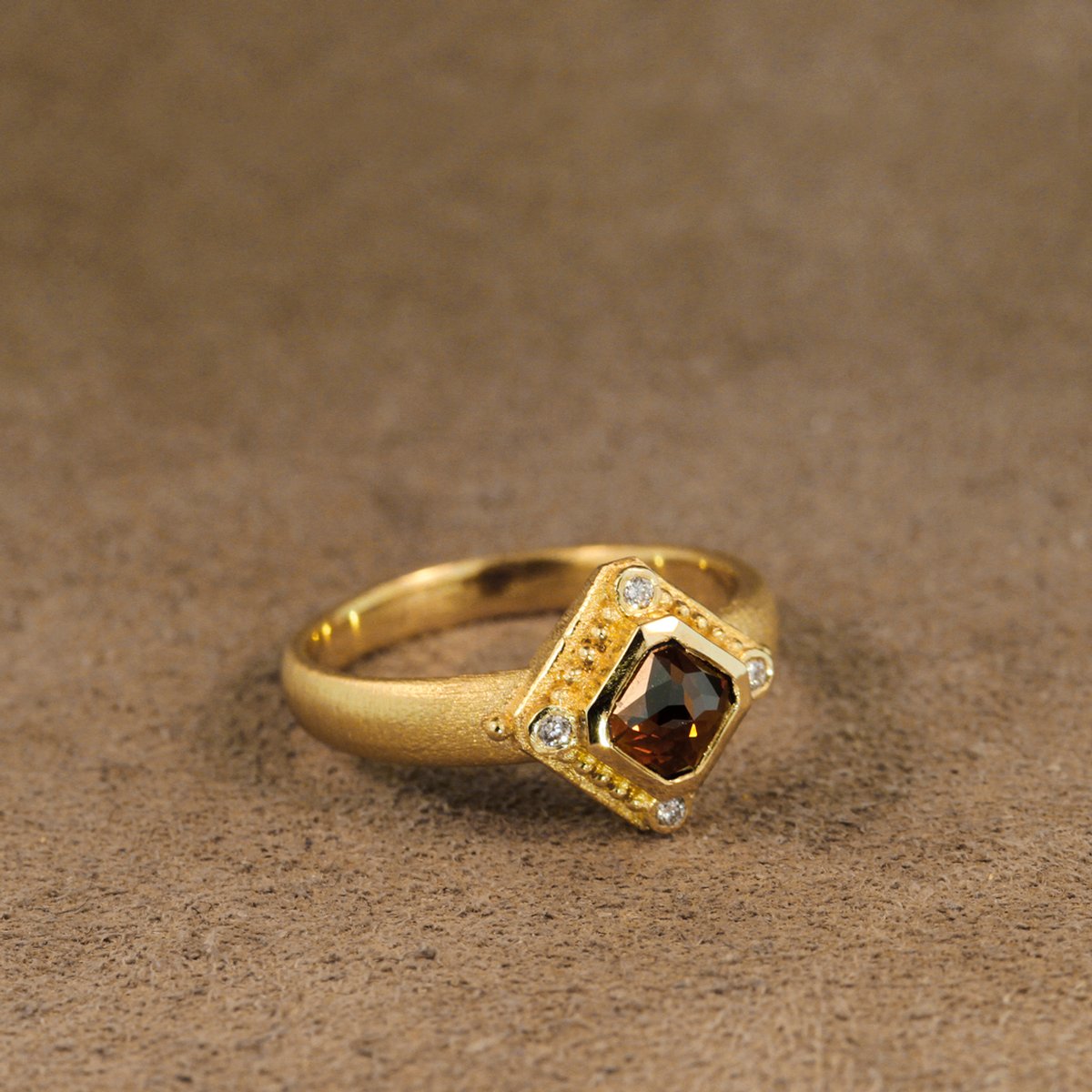 Etruscan Brown Diamond Ring