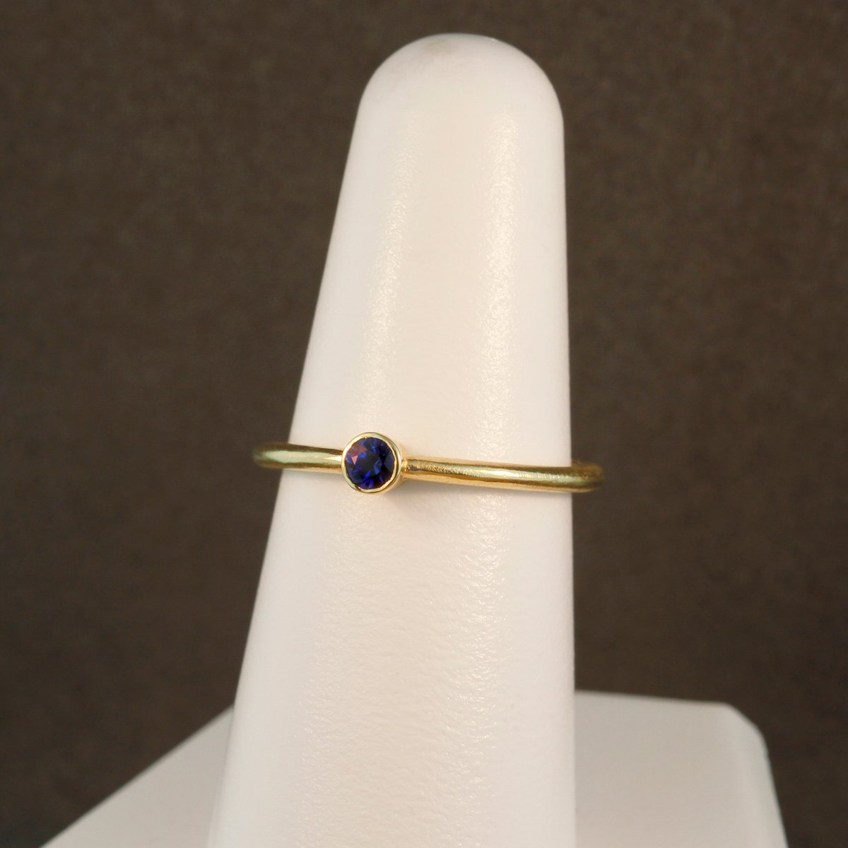 Smallest Blue Sapphire Minima Ring