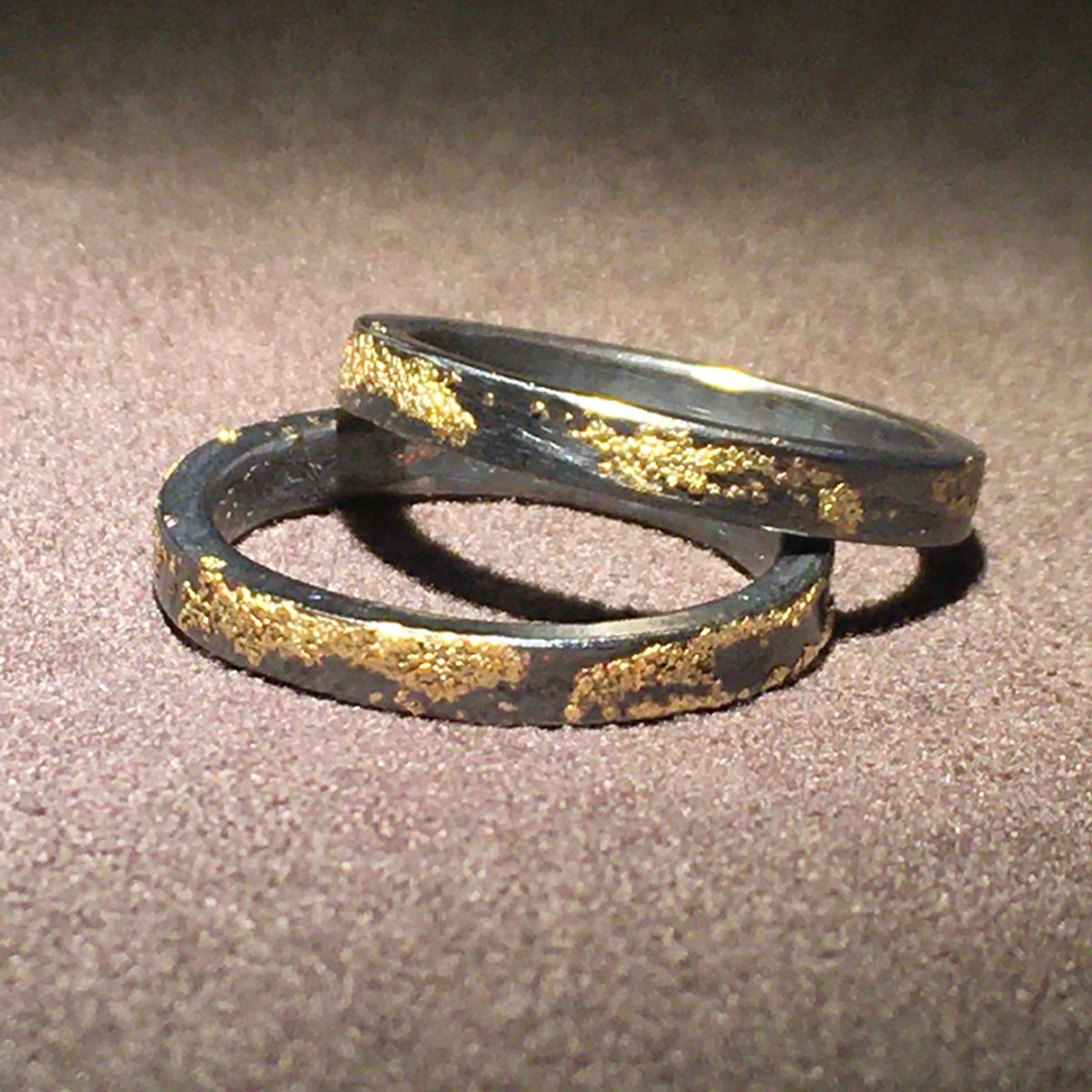 Chatham Sands Ring, Argentium Silver and 22k Gold