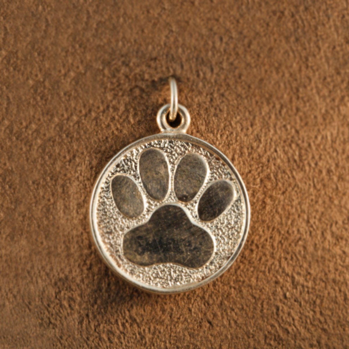 Dog Paw Disk Charm Large