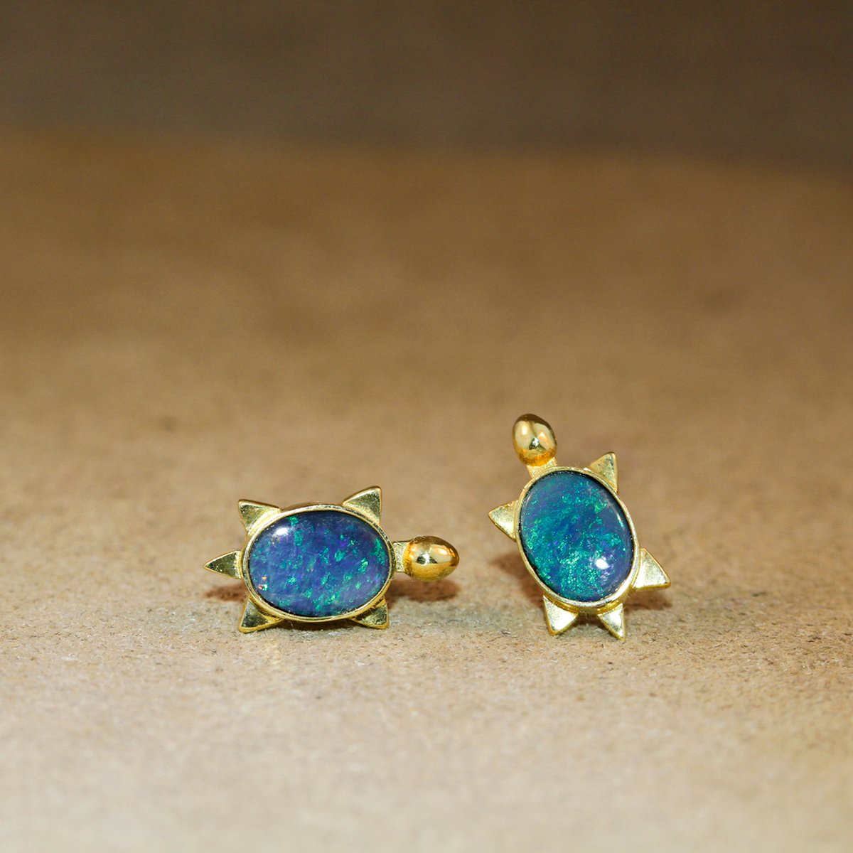 Opal Turtle Earrings