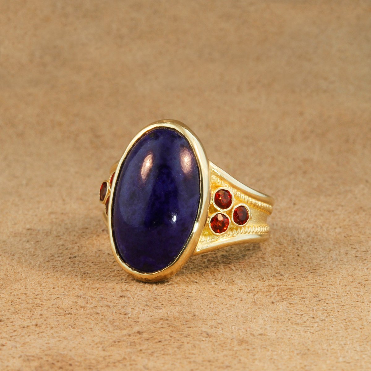 Lapis etruscan ring