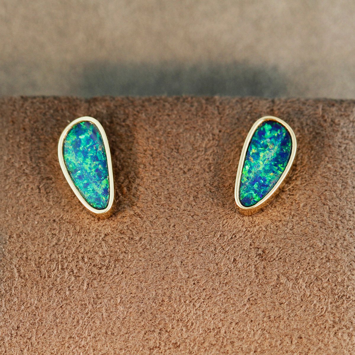 Opal Bezel Set Earrings