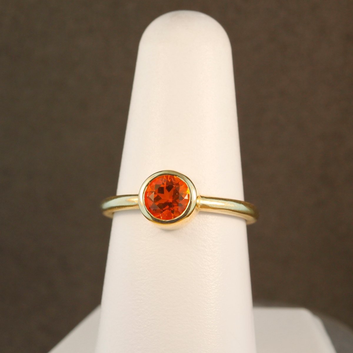 Orange Topaz Minima Ring