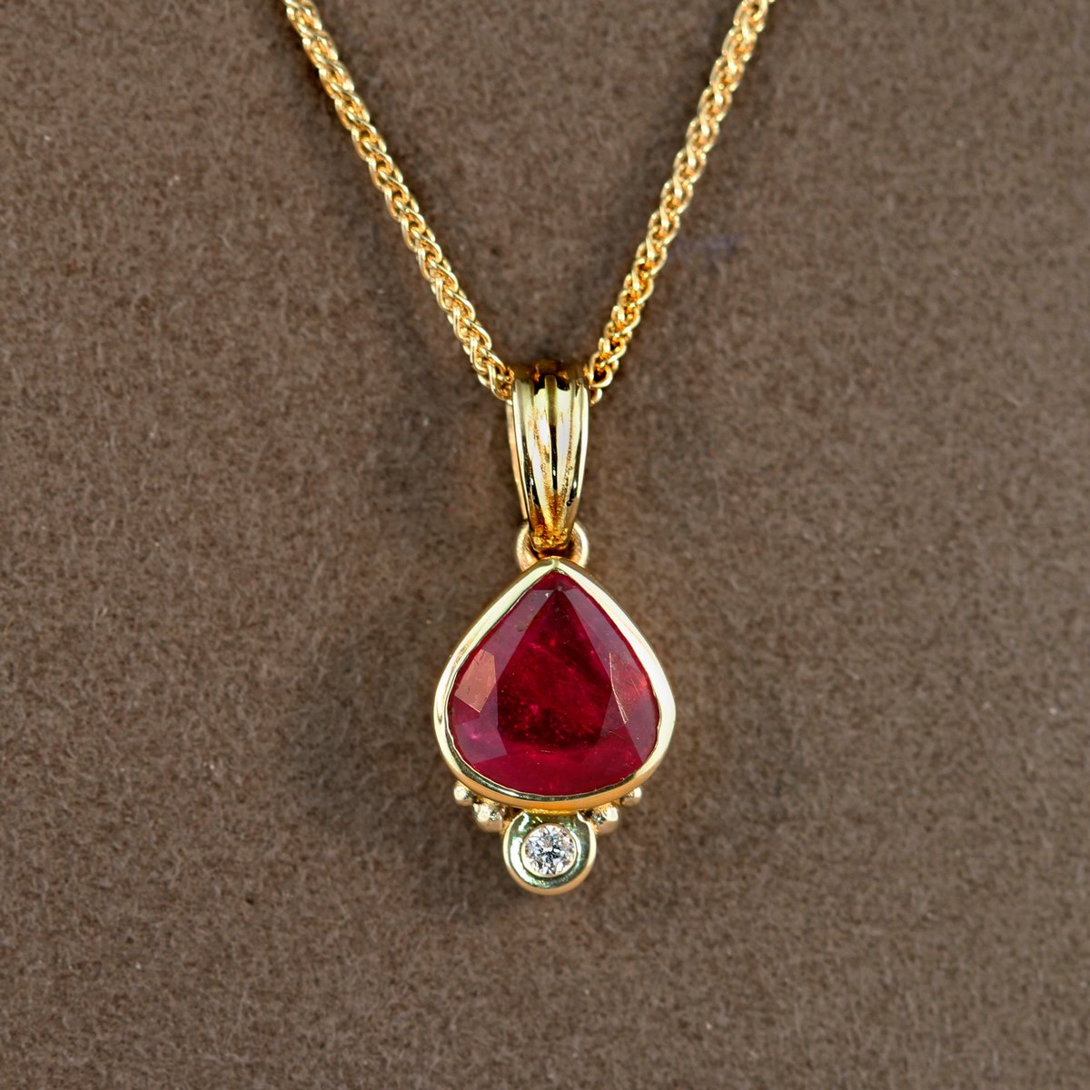 Pear Shaped Pink Tourmaline Pendant