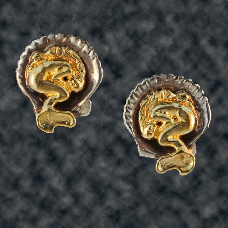 Sleeping Mermaid Stud Earrings